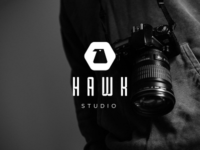 Hawk Studio Logo bird bird logo brand identity branding camera logo eagle logo hawk illustrator logo logo concept logo construction minimal minimal logo photographer logo photography studio logo visual design