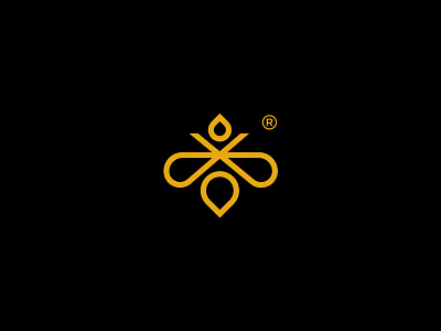 Bee Logo bee bee logo brand identity branding design honey logo illustrator logo minimal minimal logo minimalist visual design wesp yellow