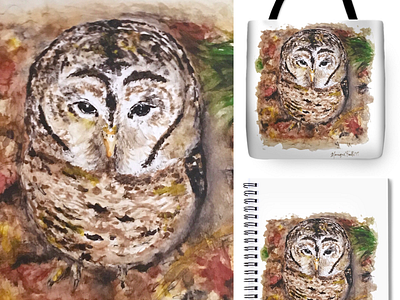 "Little Owl" Product Launch! bird lovers birds illustration owl owl lover owls sharpie watercolors