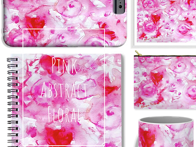 "Pink Abstract Floral" Product Launch! floral floral design floral print painting pink pink love watercolor