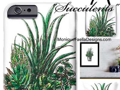 "Succulents" Design! greenery illustration ink plant spring succulents watercolors