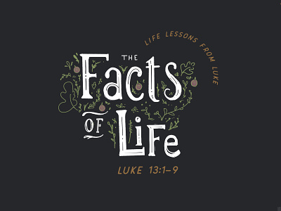 The Facts of Life | Life Lessons from Luke design facts of life hand drawn handlettering illustration jacobs well luke procreate art procreateapp sermon art sketch