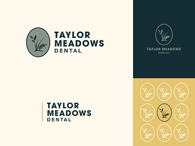 Taylor Meadows Dental | Branding branding dental design earthy vibes handdrawn illustration identity illustration logo meadows midwest nebraska vector
