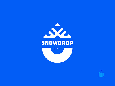 Daily logo challenge: Day 8 // Snowdrop Ski ❄️ 🎿