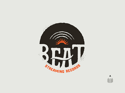 Daily logo challenge: Day 9 // BEAT Streaming 🎶 *Vintage vinyl