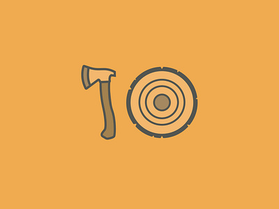 10 | Lumberjack Typography design flat illustration typography vector