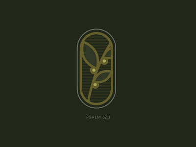 Psalm 52:8 | Illustration christianity church design flat illustration olive branch vector