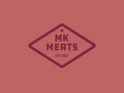 MK Meats | Logo branding butcher design flat logo