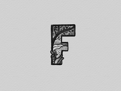 Concept Sketch for 'F' | 36 Days of Type concept f field notes foliage hand hand lettering illustration sketch sketchbook