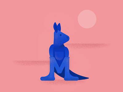 ‘M’ | 36 Days of Typography 36daysoftype flat illustration kangaroo marsupial type
