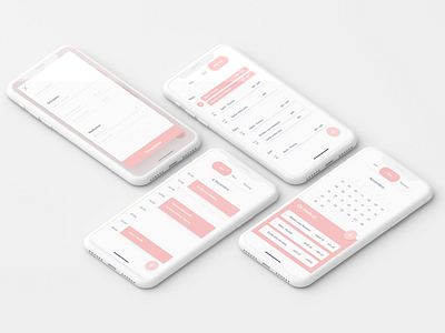 Calendar app design flat minimal ui ux web