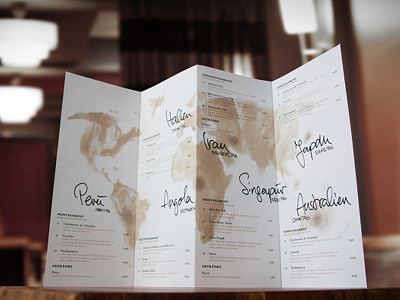 Sevens Restaurant - Menu Card (Back) card color handwritten map menu restaurent sevens water world