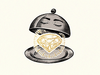 Royal Card Illustration #3 design diamond drawing gold illustration ink slovenia traditional