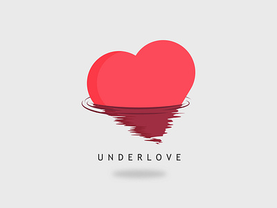 Underlove app blue brand branding character clean design flat icon identity illustration illustrator ios lettering logo minimal mobile type typography vector