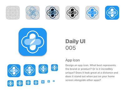 Daily UI 005 App Icon 005 adobe illustrator app blue branding clean concept dailyui design digital flat icon ios iphone logo minimal mobile simple ui vector