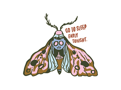 Moth Advice adobeillustrator design handlettering illustration insect moth pastel color typography