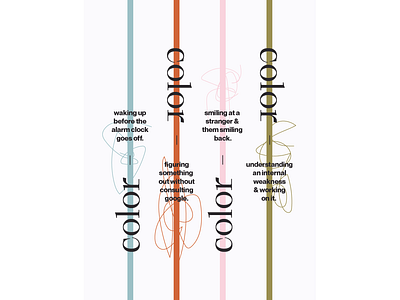 Naming Colors abstract adobeillustrator colors colorswatch design lines typography