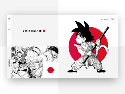 David Freeman Illustrator - Landing Page V2 illustration landing page manga shop