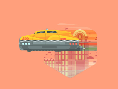 Taxi car - 5th element car future illustration movie taxi the fifth element