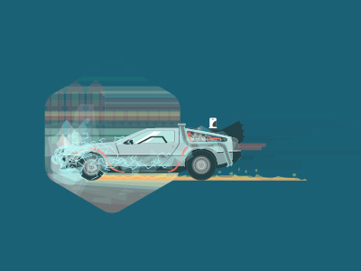 DeLorean - Back to the Future back to the future car delorean future illustration movie