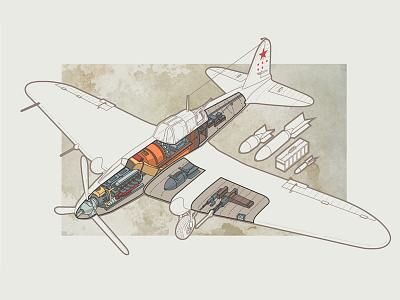 Il-2 Shturmovik aircraft il 2 illustration plane
