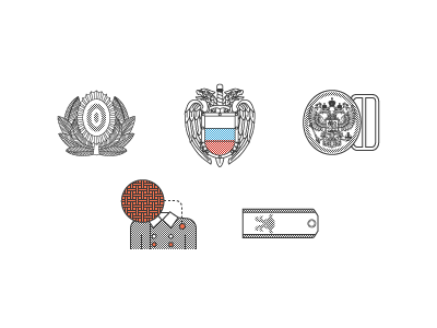 Kremlin guard elements coat of arms design icon order ribbon