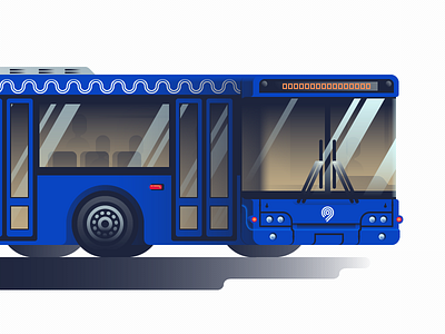 Bus LiAZ bus illustration transport