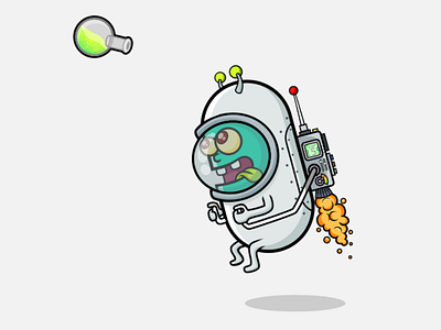 Alcemy Astronot astronot curve dribble illustration outline vector