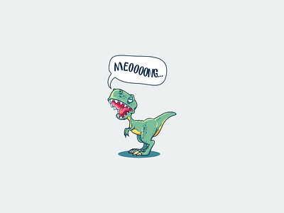 Cute Dino bubble text design dinosaurus dribble illustration inkscape outline vector