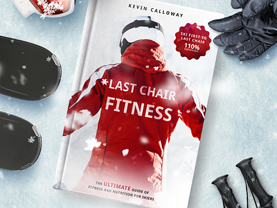 Last Chair Fitness book cover author black book book cover cover design ebook fitness graphic design red ski skier snow sport