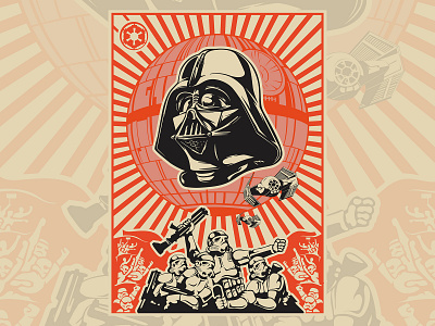 Star Wars Empire Propaganda darthvader illustration movie post propaganda starwars vector