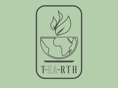 T-EA-RTH ( TEA AND EARTH) branding illustration logo vector