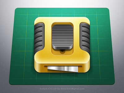 Scalpel iOS Icon cutting mat denis denis dsgn icon icons illustration ios mat scalpel ui