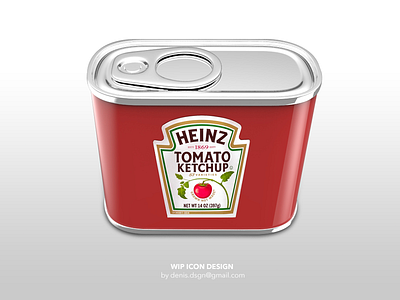 Can Rendering 3d 3d studio max can heinz icon illustration ketchup photoshop tomato