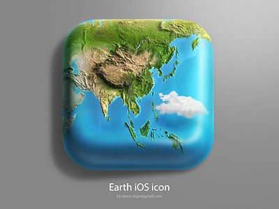 The Earth Icon 3d 3dstudiomax app earth icon illustration vray