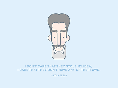 Nikola Tesla illustration nerd nikola quotes science scientist stickers tesla