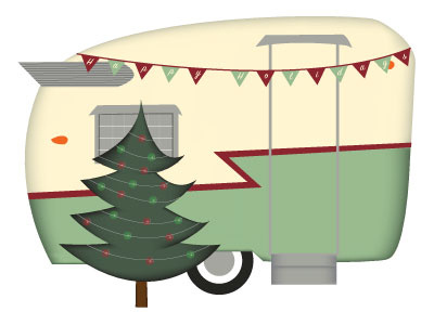 Trailer Two camper christmas christmas decorations rv trailer