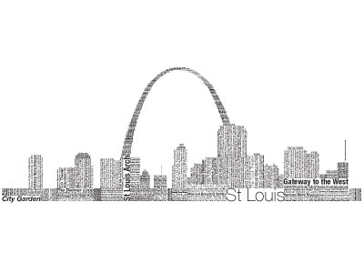 St. Louis Skyline arch skyline st louis