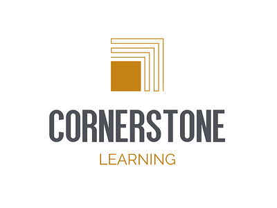 CORNERSTONE LEARNING branding flat logo