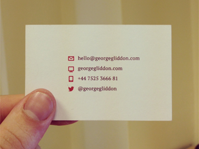Clean & Minimal Business Cards business business cards cards clean disrupt gloss letterpress minimal sleek techcrunch