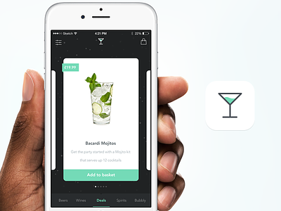 Bevvy App for iPhone alchohol alcohol beer bevvy champagne cocktail commerce drinks ios9 mobile pay swipe