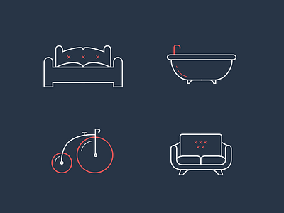 Patch Property Icons bath bedroom bike chair hollow iconpack icons patch property search sofa thin