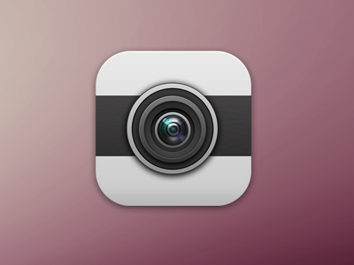 iOS Camera Icon app application body branding camera hipster icon ios lens mobile polaroid