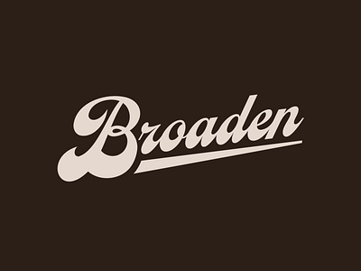 Broaden Script branding design icon logo typography