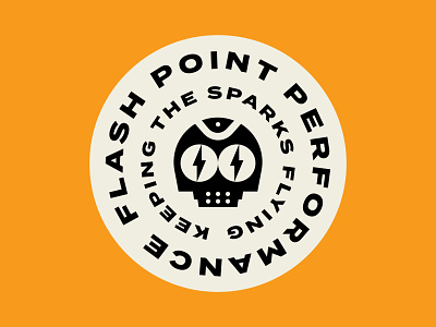Flash Point Badge badge bolt garage icon illustration logo robot