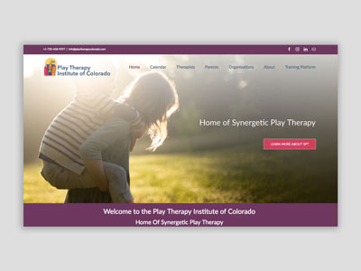 Play Therapy Colorado Website e commerce web design wordpress