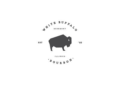 White Buffalo Bourbon art brand branding clean design flat graphic design icon identity illustration illustrator lettering logo minimal type typography vector