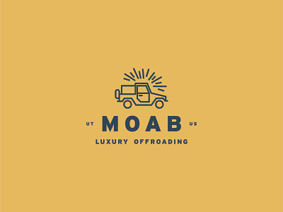 Moab Offroading art brand branding clean design flat graphic design icon identity illustration illustrator lettering logo minimal outdoor logo outdoors type typography utah vector