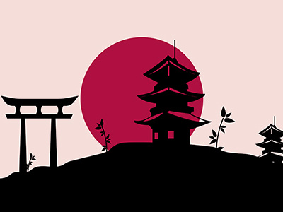 Japan Flat Design by Mohit Sharma on Dribbble