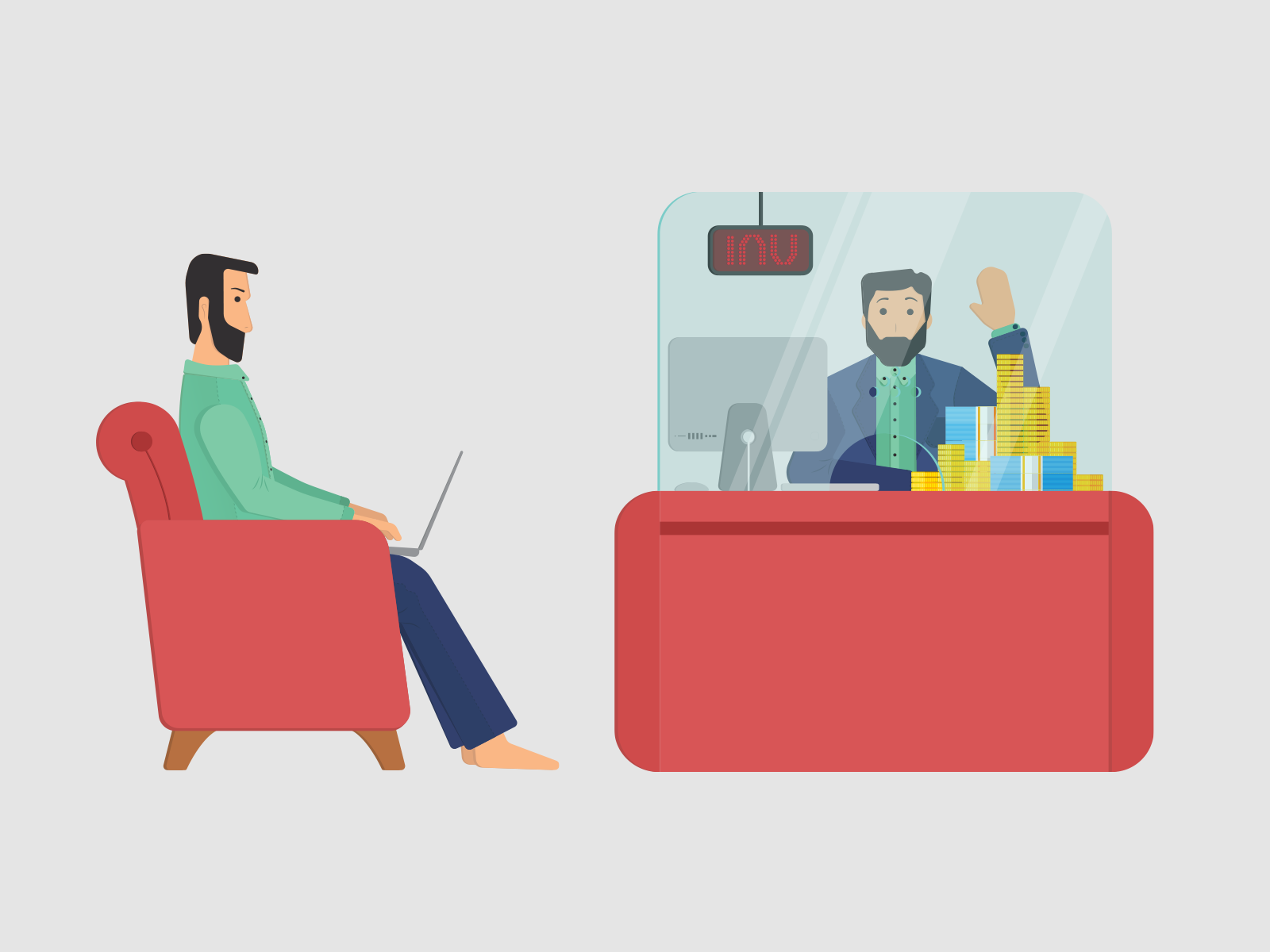 Download Illustrations For Svg Animation On Internet Banking Website By Muhammed Bagher Rezaei On Dribbble